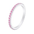 thumbnail image 1 of AFFY Simulated Pink Tourmaline Full Eternity Band Ring 14k White Gold Over Sterling Silver-11.5, 1 of 6