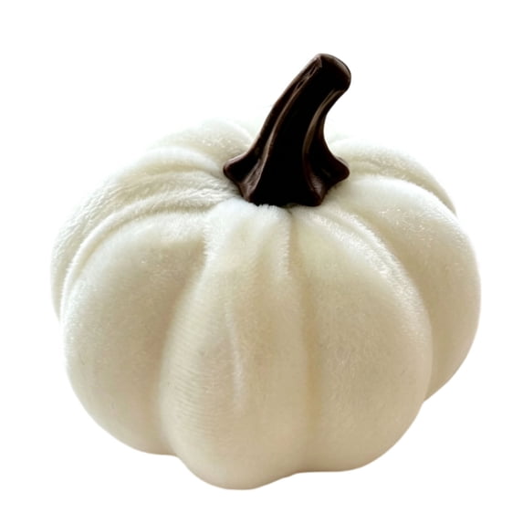 Simulated Pumpkin Velvet Fabric Decorative Faux Pumpkin for Halloween Thanksgiving Table Centerpiece Mantel Shelf,H,cloth
