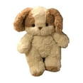 thumbnail image 1 of Simulated Puppy Toy, Kids Plush Dog Doll, Soft Cute Sleeping Companion with Red Ribbon Decoration, Educational Hand-Eye Coordination Gift for Children, Birthday Holiday Present, 20x28x5cm, Yellow, 1 of 6