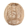 thumbnail image 1 of Simulated Rattan Lamp Cover Vintage Handmade Woven Lamp Shade for Bedroom (Oval), 1 of 6