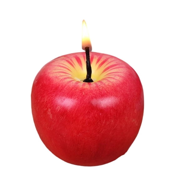 Simulated Red Apple Shaped Christmas Candles for Home Decor, Smokeless Festive Wax Candles for Holiday Gift and Party Decorations