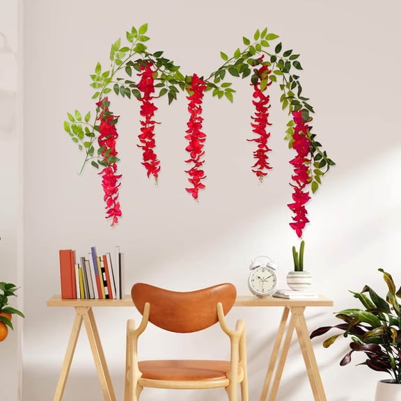 Simulated Rose Artificial Flower Conditioning Duct Blocking Living Room Ceiling Decoration Plastic Wrapping Plants Fake Flowers Vines Artificial Flowers