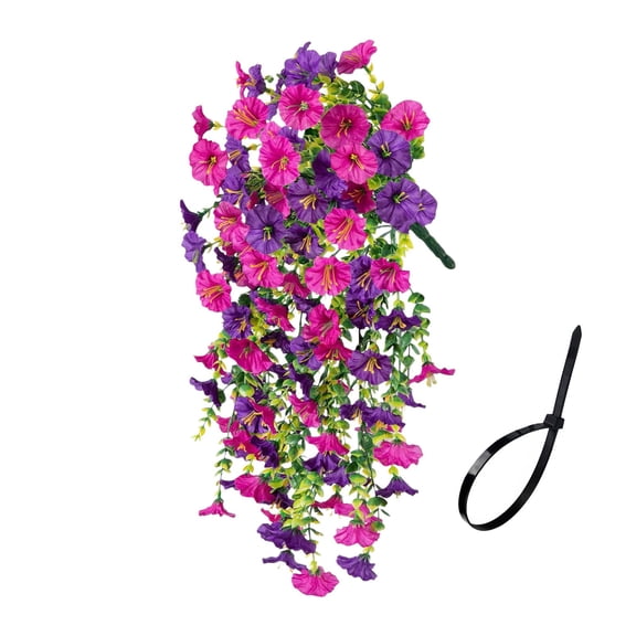 Simulated Rose Artificial Flower Hanging Basket Wall Mount Decoration for Living Room Ceiling