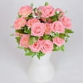 thumbnail image 1 of Simulated Rose Bouquet 12 Heads Rose Artificial Rose Bouquets Simulation Silk Fake Flowers Wedding Decoration Holding Flowers Home Decor Flores Artificial Flowers, 1 of 8