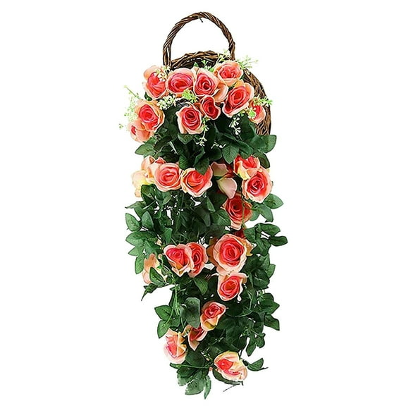 Simulated Rose Bouquets Decorative Flower Wall Hangings for Wedding, Balcony, and Home Decor—Realistic, Weatherproof Artificial Flowers for Landscape Enhancement
