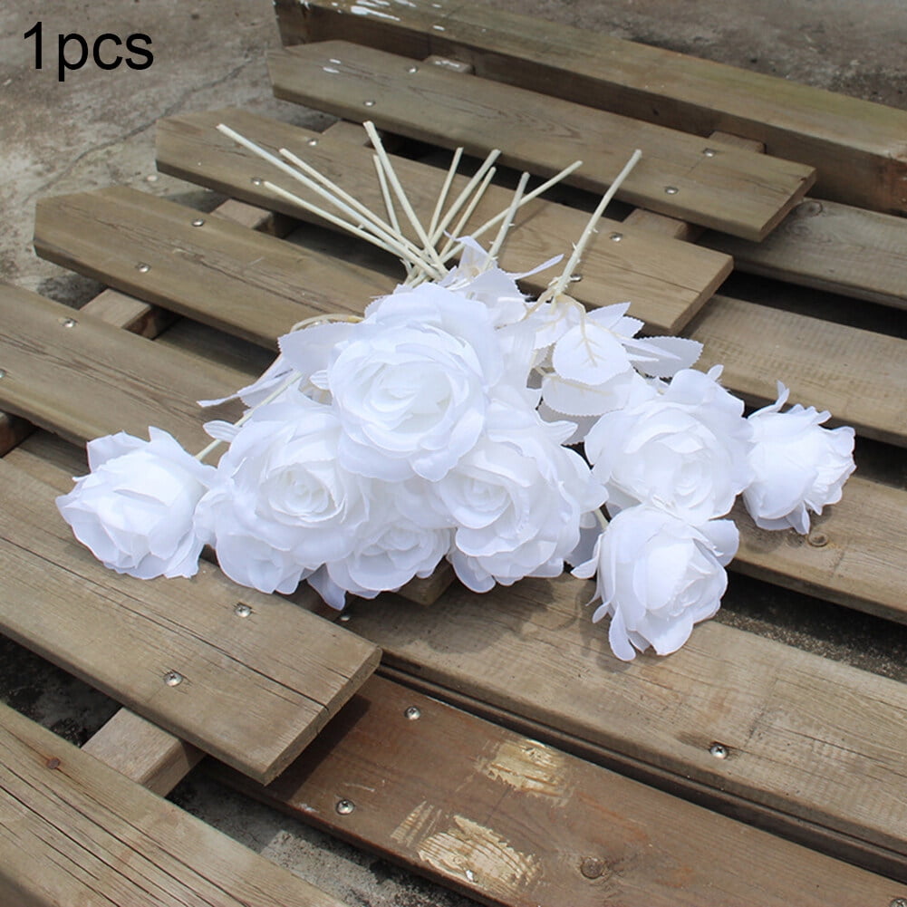 Simulated Rose Flower, Black Single Wedding Simulated Flower, Indoor