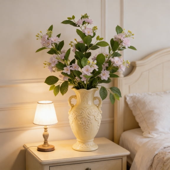 Simulated Rose Jasmine Smiling Flower Fake Flower Lights Luxury Indoor Home Decor For Living Room And Bedroom Z