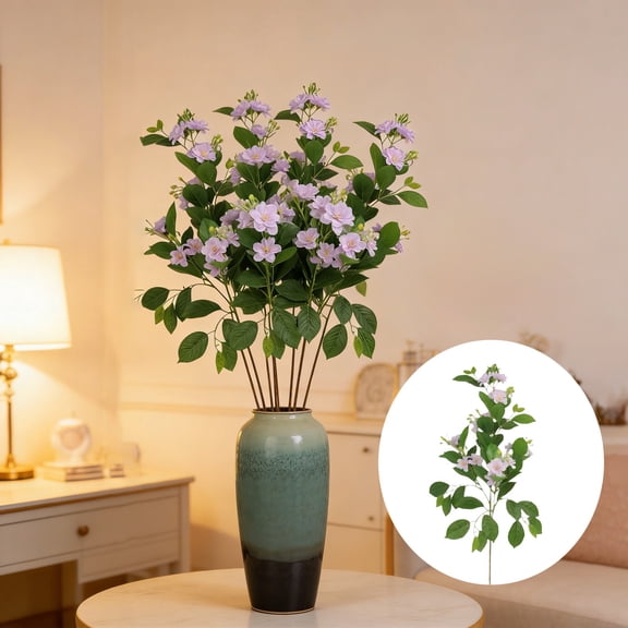 Simulated Rose Jasmine Smiling Flower Lights, Luxurious Indoor Home Decor for Living Room and Bedroom, High Simulation Faux Flowers for Vases, Tabletop, Office, and Special Occasion Display