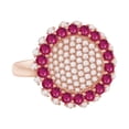 thumbnail image 1 of AFFY Simulated Ruby & White Natural Diamond Cocktail Ring In 14K Solid Rose Gold (2.43 cttw) Ring Size-13.5, 1 of 1