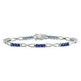 thumbnail image 1 of Simulated Sapphire Cubic Zirconia Infinity Link Tennis Bracelet Sterling Silver, 1 of 2