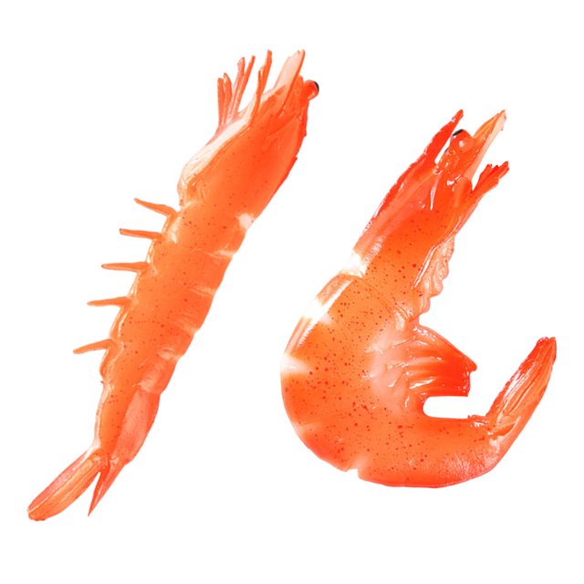 Simulated Shrimp Model 2Pcs Imitation Red Shrimp Models Kid Educational
