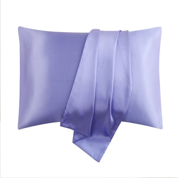 Simulated Silk Pillowcase Set | Satin-Like Polyester | 20x30 Inch | Envelope Closure | Soft Touch | Reduces Hair Frizz & Split Ends | Fade-Resistant Colors | 2-Pack | Easy Care | Multiple Color