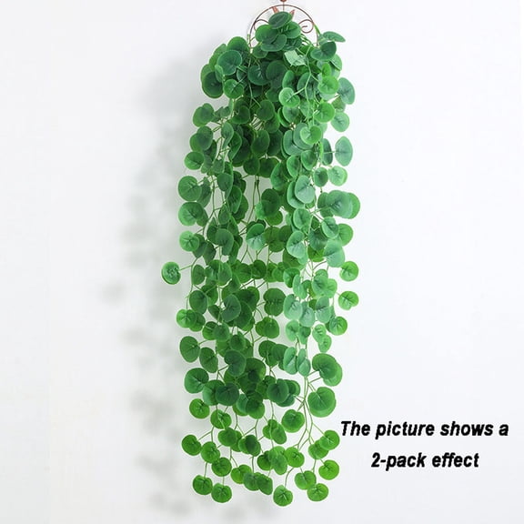 Simulated Silk Wall Hanging Flower Indoor Leaf Decoration Wall Fake Flower,Artificial Green Creeper Vines with Hanging Planters Simulation Rattan Wall Decoration,for Living Room, Indoor Green Plants