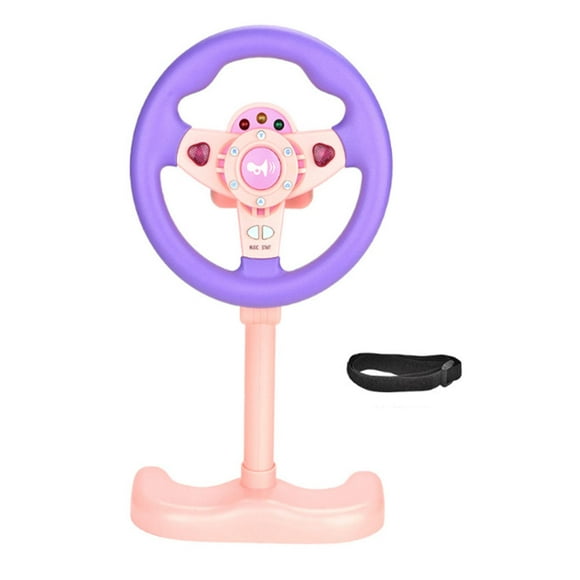 Simulated Steering Wheel Toys Interactive Motor Skills Pretend Play Realistic Sounds PP Material for Kids Birthday Gift