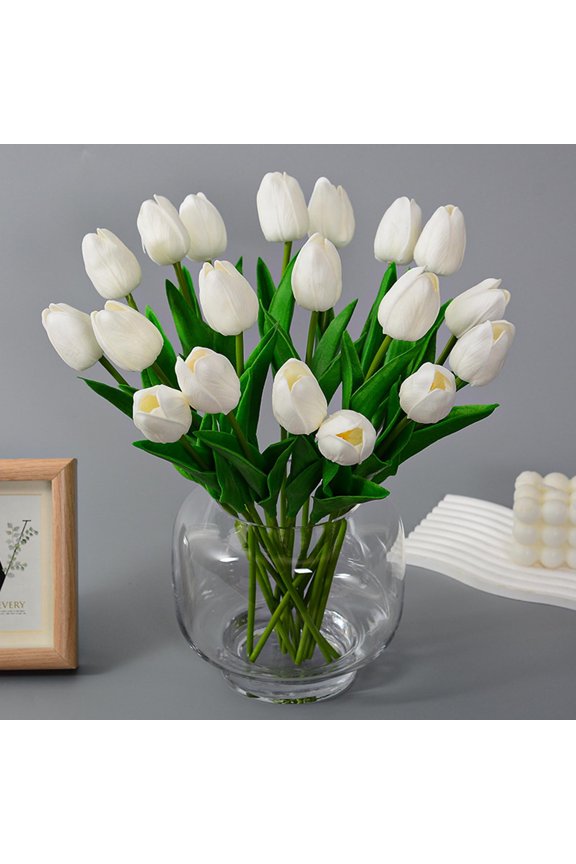 Simulated Tulip Artificial Flower - Realistic Home Decor for Office, Wedding & Party Decoration - Lightweight Spring Floral Arrangement - 1 Piece
