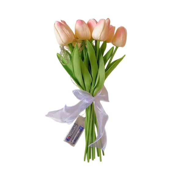 Simulated Tulip Light with Light, Romantic Tulip Light Twinkling Tree, LED Lighted Artificial Flowers Tulips, for Kitchen Vase Home Office Garden Wedding Party Decoration