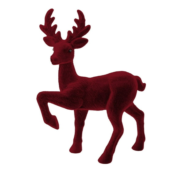 Simulated White-Tailed Deer Desktop Ornaments, Museum-Level Sculpture Craftsmanship With 18-Pronged Antlers, Uv Transfer Texture And Glass Pupils For Realistic Look, 360° Rotation