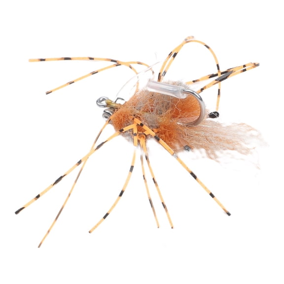 Simulated crab fly Trout Fly Fishing Lures Flie hook 2/0# forsea silver carp