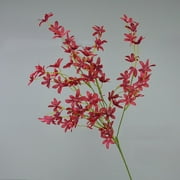 Simulated flower oncidium single branch dancing orchid lilac wedding arrangement
