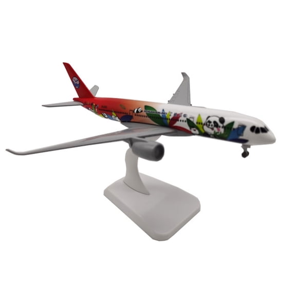 Simulation 1:300 Sichuan 350 Panda Plane Model for Aviation Collectors Kids Gifts Model Toy