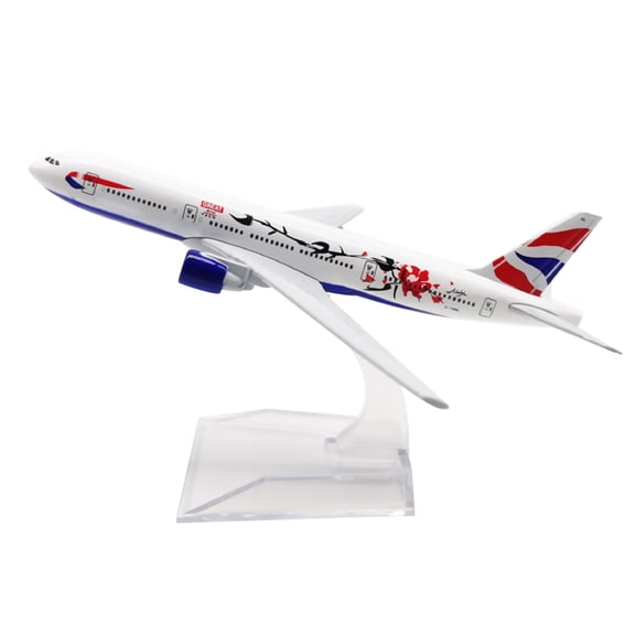 Simulation 1:400 15cm Alloy British B777 Plum Model Metal Aircraft Model for Collection Gift