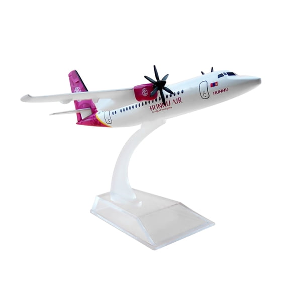 Simulation 16cm Mongolia Hunnu Fokker F50 FK-50 Plane 1: 400 Metal Aircraft Model Toys with Display Stand