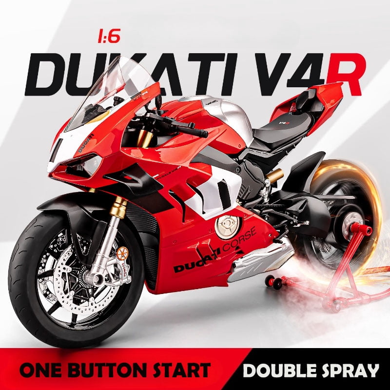 Simulation Alloy 1:6 Ducati V4S Racing Motorcycle Model Diecast Alloy ...