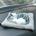thumbnail image 1 of Simulation Animal Doll Plush Cat Toy,Interactive Companion Robot Cat Pets, Handmade Weighted Stuffed Animals, Cat Plush Toy with Voice Response, Realistic Heartbeat and Purring, 1 of 8