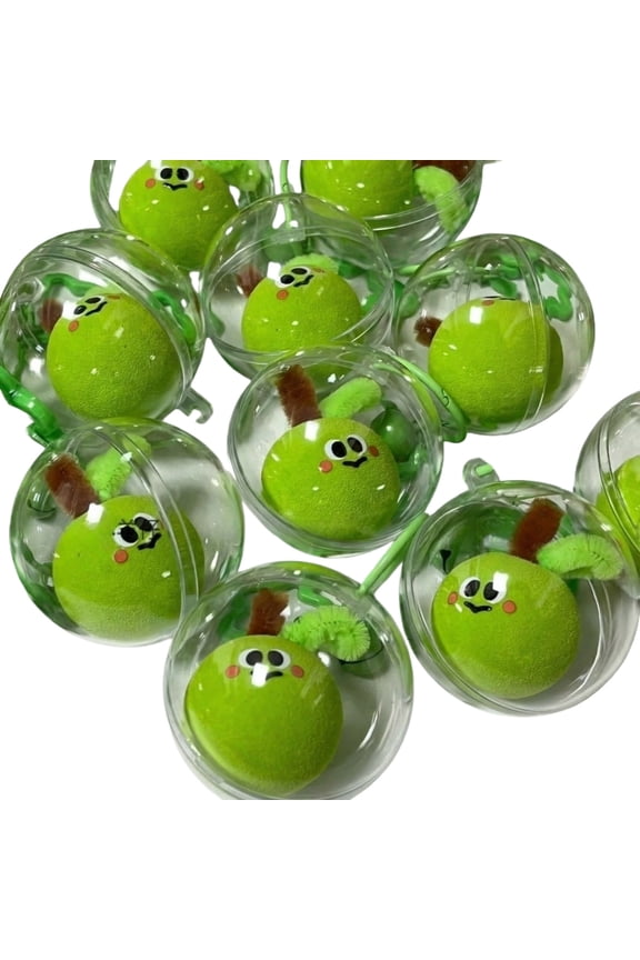 Simulation Apple Shape Squishy Fidget Toys for Adults Soft Tactile Sensory Gadget with Keychain Green and Red Realistic Fruit Office Desk Accessory 1.97 Inch 1 Pack