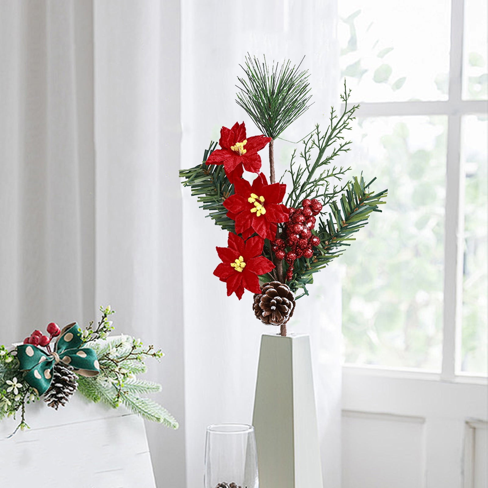 Simulation Arrangement Vase Flower Arrangement Christmas Tree