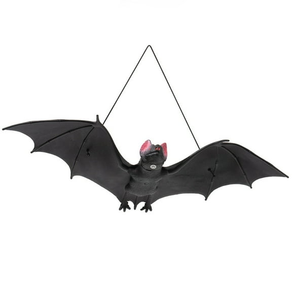 Simulation Bat Hanging Ornament, 13 Inches Large Size Outdoor Garden Courtyard Decoration, High Quality Pvc Material For Festive Atmosphere And Fun Scare For Family