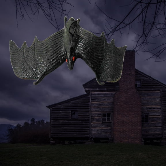 Simulation Bats Toy,TPR Rubber Hanging Bats Prop for Party Decor