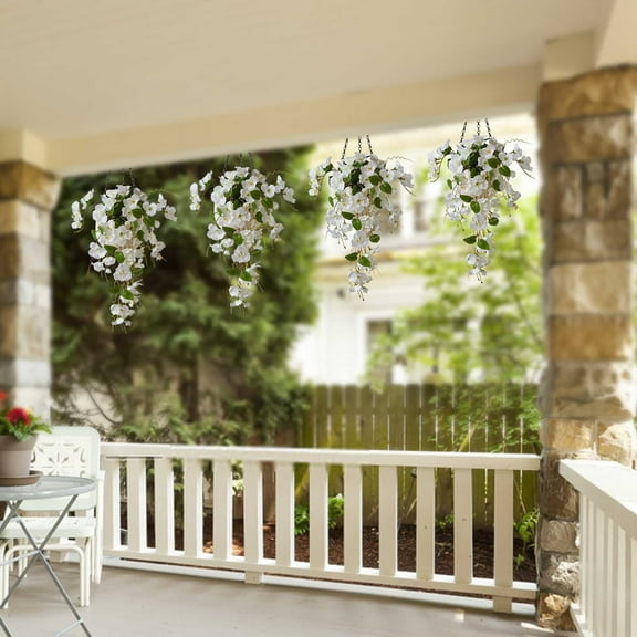 Simulation Begonia Artificial Flowers for Wall Decor - Long-Lasting Faux Floral Arrangement, Easy to Hang Home & Garden Decoration, Versatile Window Balcony Decor, Realistic Vine Plants