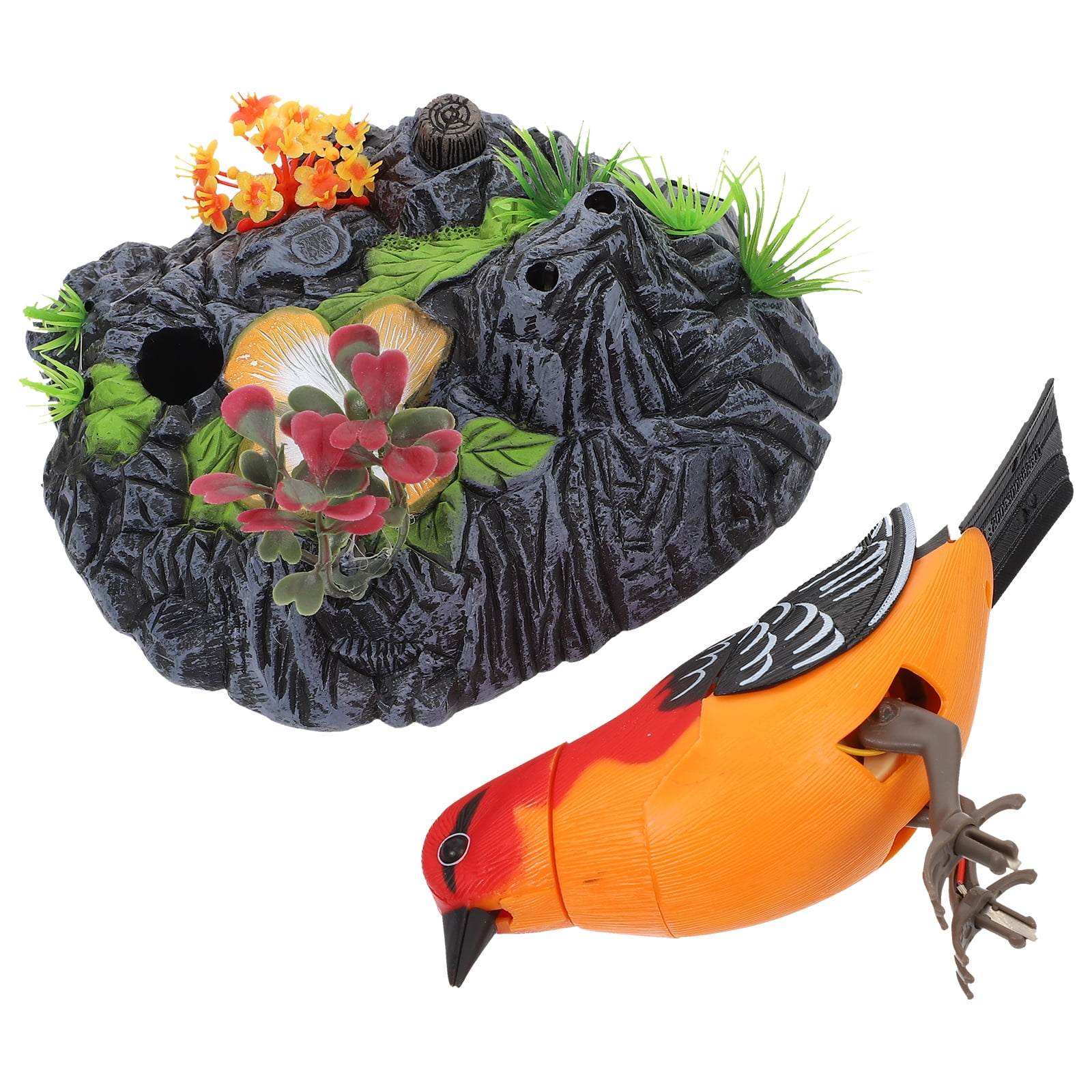 Simulation Bird Toy Voicecontrol Garden Lawn Adornment Plastic Talk