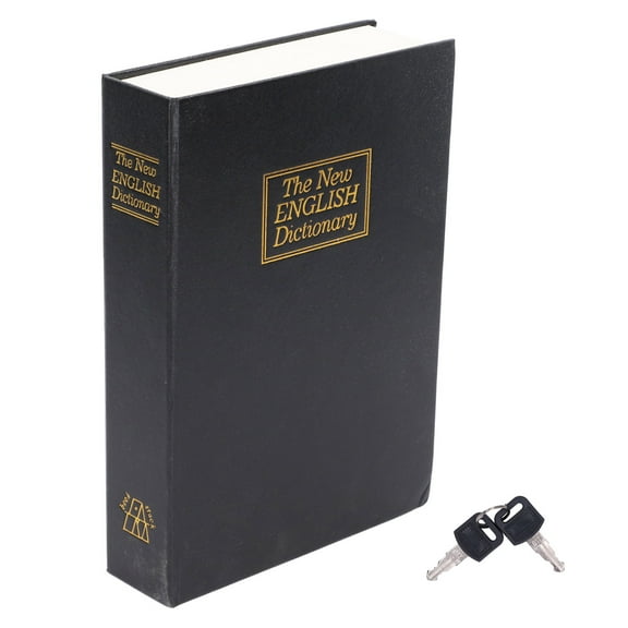 Simulation Book Safe Deposit Box, High Simulation Iron Paper Material Diversion Book Safe With 2 Keys For School For Home For Travelling