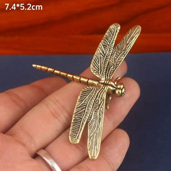 Simulation Brass Mantis Ornament Antique Insect Figurines Miniature Desk Decorations Craft Tea Pet Feng Shui Collectibles