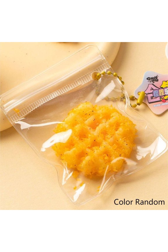 Simulation Bread Keychain Novelty Food Play Slow Rebound Pinch Pendant Funny Creative Waffle Decompression Toy Keyring Jewelry