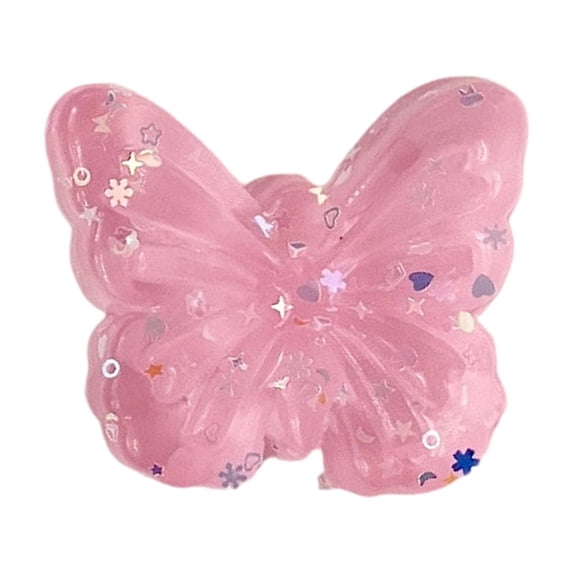 Simulation Butterfly Squishy for Adults Soft TPR Sensory Gadget Blue Pink and Purple Realistic Insect Shape Office Desk Accessory Pressure Relief Tool 1 Pack