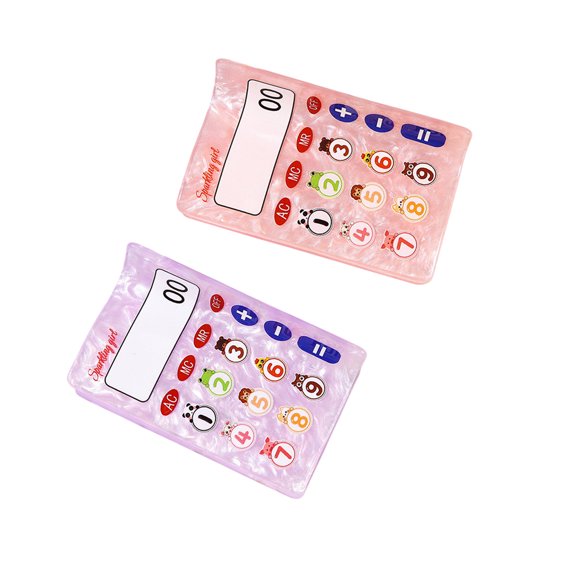 Simulation Calculator Accented Hair Clip Stylish Design For Most Hair Textures Acrylic Construction Daily Styling