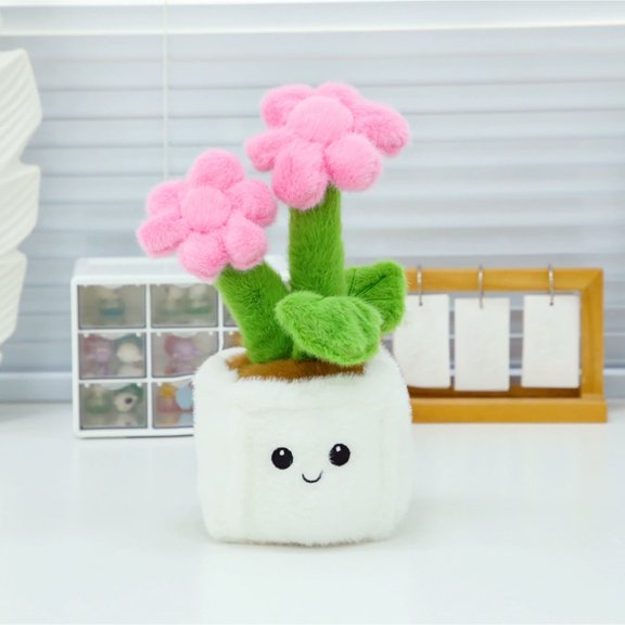 Simulation Cartoon Sunflower Tulip Potted Plant Plush Toy, Stuffed Animals Plush Toys, Plush Pillow Toys, Cute Plush Dolls, Christmas Gifts