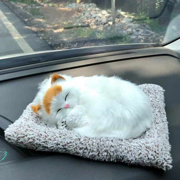 Simulation Cat Toy, Interactive Cat Doll, Realistic Meowing Cat Toy for Kids Over 3 Years, Lifelike Soft Artificial Fur, Educational and Collectible, Perfect for Home and Car Decoration