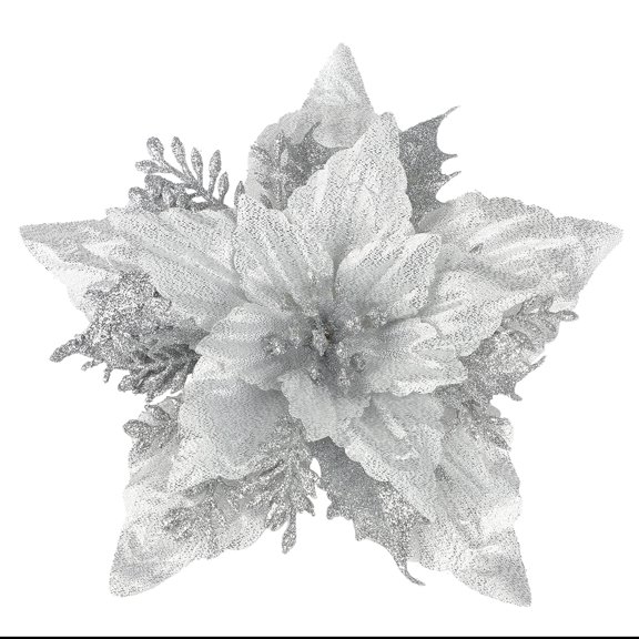 Simulation Christmas Flower Christmas Tree Decoration 1PCS Christmas Tree Flower 18cm Fake Christmas Flower 7.1in Fake Christmas Tree Flower Artificial Christmas Flower Clearance Under 5