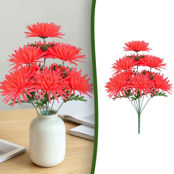 Simulation Chrysanthemum Sacrificial Flowers, Colorful Artificial Mourning Flowers for Memorial Service Graveside Decor