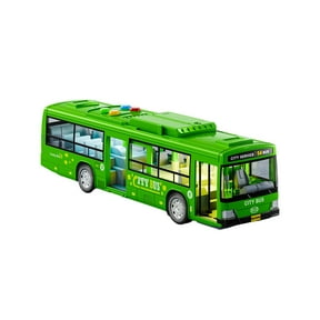 Simulation City Bus Toy with Light Sound, Opening Door Function, Large Bus Model for 3+ Years, Interactive Transportation Toy, Educational Vehicle