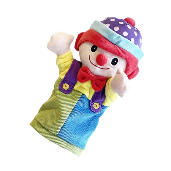 Simulation Clown Hand Puppet Toy Soft PP Cotton Plush Puppet Toy For Storytelling And Preschool Classroom Activity