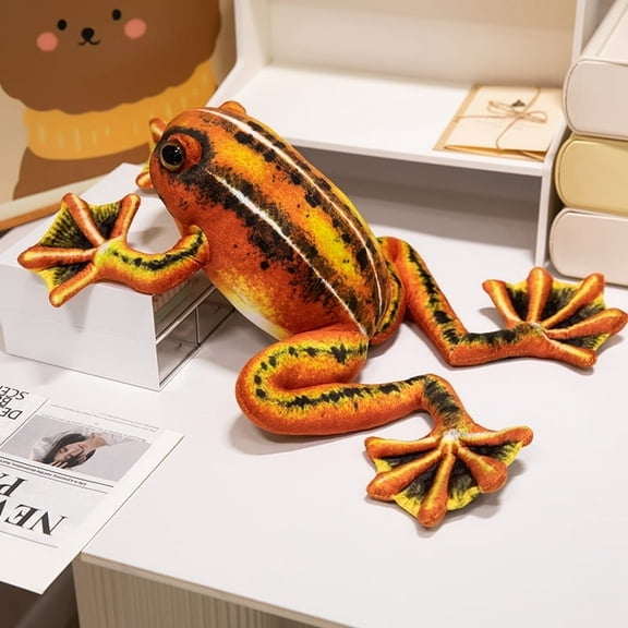 Simulation Colored Frog Plush Toys, Creative Children's Toys, Plush Animals, Frog Toys, Pillows, Soothing Dolls, and The Best Gift for Insect Enthusiasts