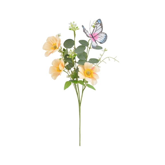 Simulation Cosmos Bouquet 2 Pieces, 16.93 Inch Artificial Floral Bundle, Wedding Home Furnishing Decoration, Small Fresh Faux Flower Arrangements