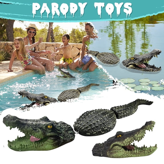 Simulation Crocodile Floating Ornament, Water Floating Animal Decor for Pool, Yard and Pond, Realistic Crocodile Design, Durable and Waterproof, Perfect for Landscape Decoration