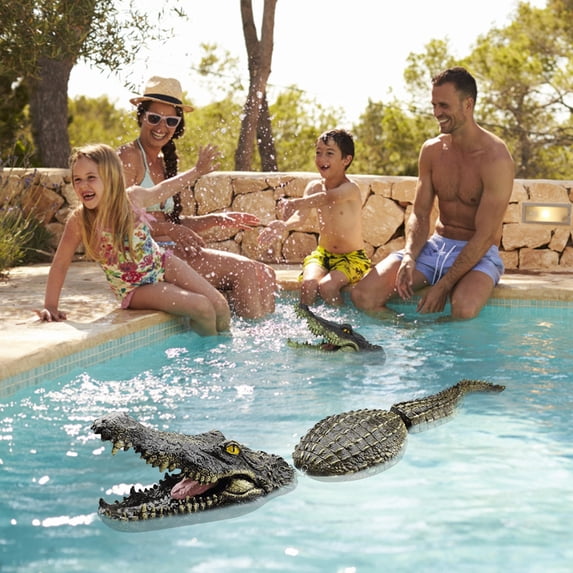 Simulation Crocodile Floating Ornament, Water Floating Animal Decor for Pool, Yard and Pond, Realistic Crocodile Design, Durable and Waterproof, Perfect for Landscape Decoration