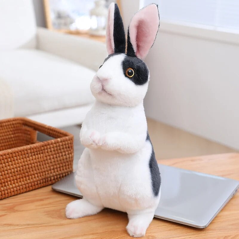 Simulation Cute Long Ears Rabbit Plush Toy Lifelike Animal Stuffed Lop ...